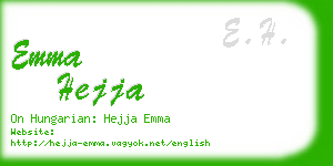 emma hejja business card